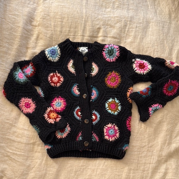 Black Multicolor Women's Sweater - Picture 1 of 6